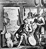 illustration of a violin maker